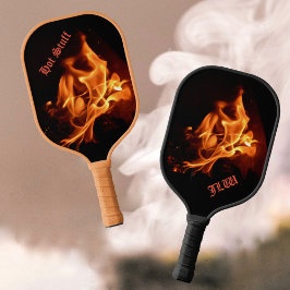 Vuurbladerende flames Hot Stuff op maat Pickleball Paddle