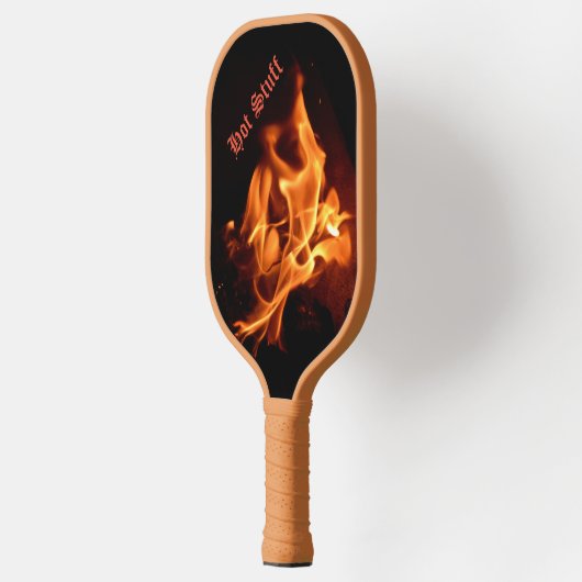 Vuurbladerende flames Hot Stuff op maat Pickleball Paddle (Links)