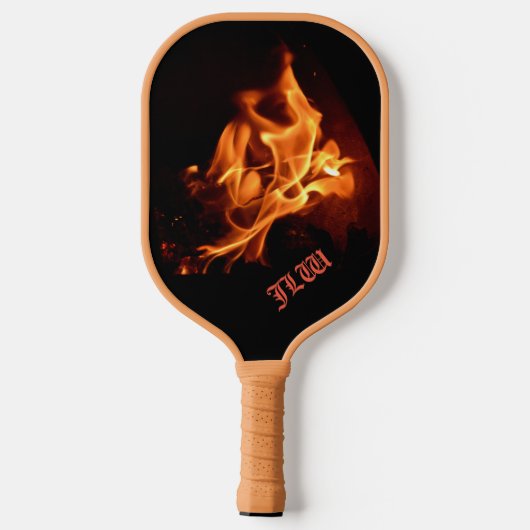 Vuurbladerende flames Hot Stuff op maat Pickleball Paddle (Achterkant)