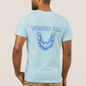 Vuurblauw. Trans T-shirt (Achterkant)