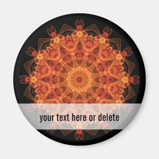 vuurbloem caleidoscoop magneet (Voorkant)