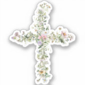 Vuurbloem van beemdarm kruist Religieus Christelij Sticker (Voorkant)