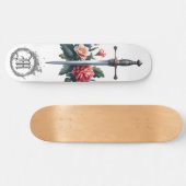 *~* Vuurbloemen AP88 Middeleeuws Zwaard Bloemen Persoonlijk Skateboard (Horizontaal)