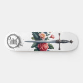 *~* Vuurbloemen AP88 Middeleeuws Zwaard Bloemen Persoonlijk Skateboard (Horizontaal)