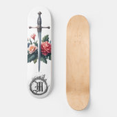 *~* Vuurbloemen AP88 Middeleeuws Zwaard Bloemen Persoonlijk Skateboard (Voorkant)