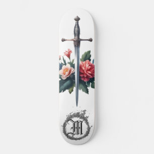 *~* Vuurbloemen AP88 Middeleeuws Zwaard Bloemen Persoonlijk Skateboard
