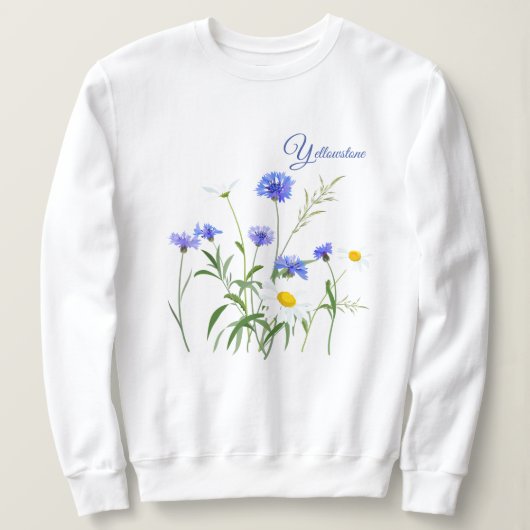 Vuurbloemen, geelsteen, voor dames trui (Design voorkant)