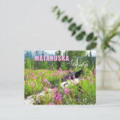 Vuurbloemen in Matanuska Valley, Alaska Briefkaart (Staand voorkant)