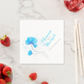 Vuurbloemenblauw papieren servet (Insitu)