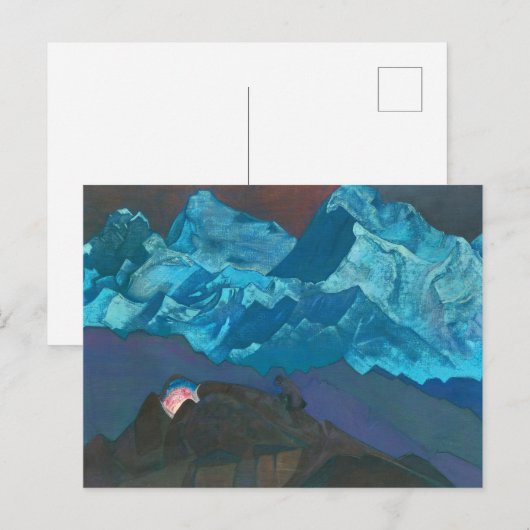 Vuurbloesem door Nicholas Roerich Feestdagenkaart (Voorkant / Achterkant)