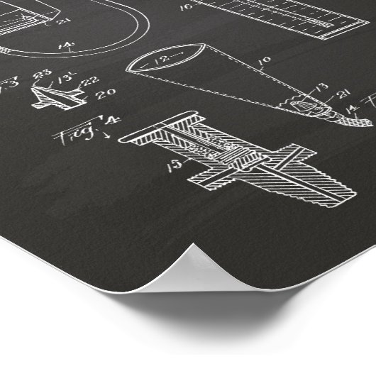 Vuurblusser 1930 Patent Art - Chalkboard Poster (Hoek)