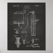 Vuurblusser 1930 Patent Art - Chalkboard Poster (Voorkant)