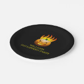 Vuurbol Halloween Pompoen Papieren Bord (Gekanteld)