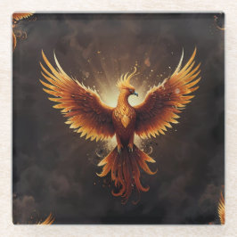 Vuurbol Kussen Glazen Onderzetter