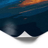 Vuurboom des levens | Abstracte natuur wandkunst Perfect Poster (Hoek)