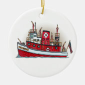 Vuurbootversiering Keramisch Ornament (Voorkant)