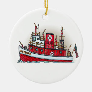 Vuurbootversiering Keramisch Ornament