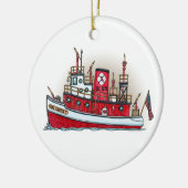 Vuurbootversiering Keramisch Ornament (Links)