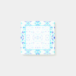 Vuurbrand Blauw Witte Abstracte Gouache Kunst Post-it® Notes