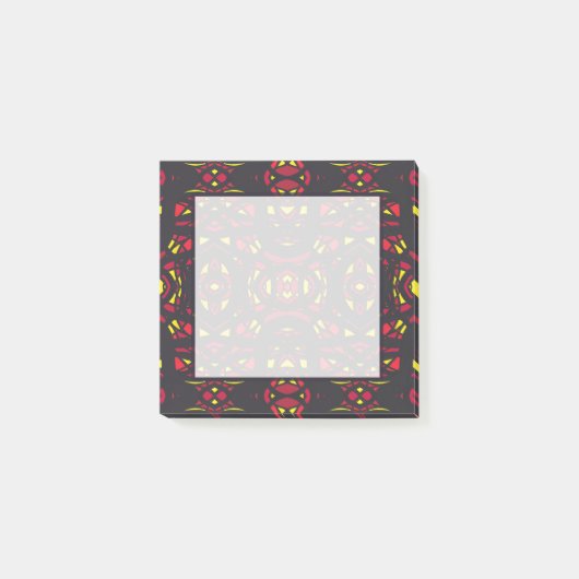 Vuurbrand Rode Oranje Gele Abstracte Gouache Kunst Post-it® Notes (Voorkant)