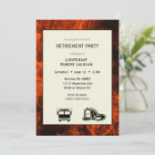 Vuurbrandbestrijders Uitnodiging partij (Staand voorkant)