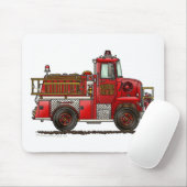 Vuurbrandblusbrandweer voor vrijwilligers muismat (Met muis)