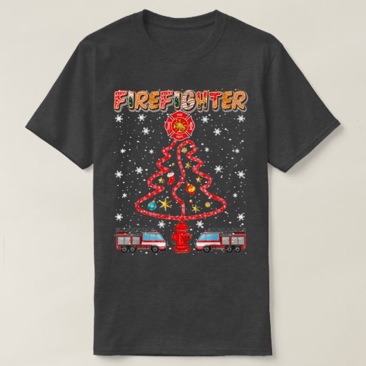 Vuurbrandende kerstboom t-shirt (Design voorkant)