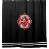 Vuurbrandweergordijn voor vrijwilligers douchegordijn (Voorkant)