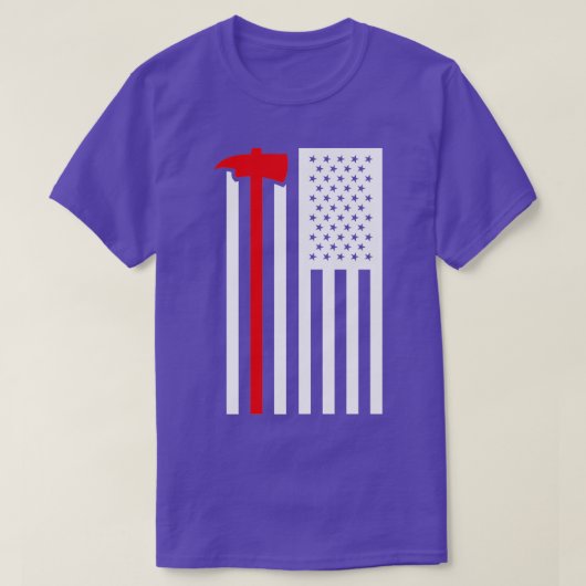 Vuurbrandweerman Amerikaanse vlag Thin Fire Figher T-shirt (Design voorkant)