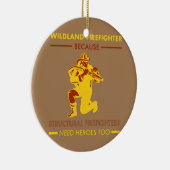 Vuurbrandweerman in de natuur keramisch ornament (Rechts)