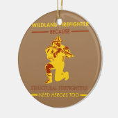 Vuurbrandweerman in de natuur keramisch ornament (Links)