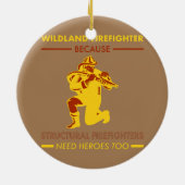 Vuurbrandweerman in de natuur keramisch ornament (Achterkant)
