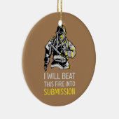 Vuurbrandweerman in de natuur keramisch ornament (Rechts)