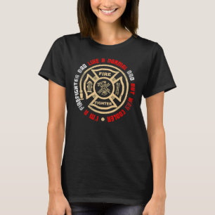 Vuurbrandweerman Mannen Vuurman VS brandweerman Da T-shirt