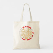 Vuurbrandweerman Mannen Vuurman VS brandweerman Da Tote Bag (Achterkant)