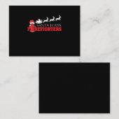Vuurbrandweerman met kerstcadeaus voor kerstcadeau visitekaartje (Voorkant / Achterkant)