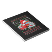 Vuurbrandweerman met kersttentuter-jongen Santa Ha Notitieblok (Schuin)