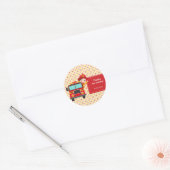 Vuurbrandweerman Ronde Sticker (Envelop)