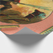 Vuurbrandweerpapier van 1880 - Wapingpapier Cadeaupapier (Hoek)