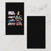 Vuurbrandweerschroefvliegtuig helikopter Paramedis Visitekaartje (Voorkant / Achterkant)