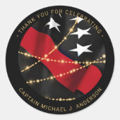 Vuurbrandweertret Thin Red Line Party Ronde Sticker (Voorkant)