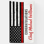 Vuurbrandweertret Thin Red Line Party Spandoek (Verticaal)