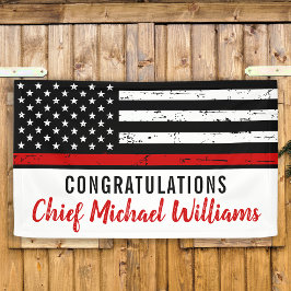 Vuurbrandweertret Thin Red Line Party Spandoek