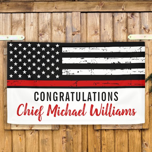 Vuurbrandweertret Thin Red Line Party Spandoek