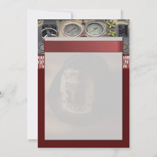 Vuurbrandweeruitnodiging Kaart (Voorkant)