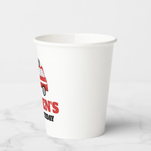 Vuurbrandweervrouw Birthday Party Napkins Papieren Bekers (Links)