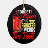 Vuurbrandweervrouw voor vrouwen Vrouw Keramisch Ornament (Links)