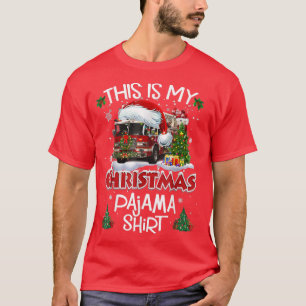 Vuurbrandweerwagen met wielrennen Vuurtegengruchte T-shirt
