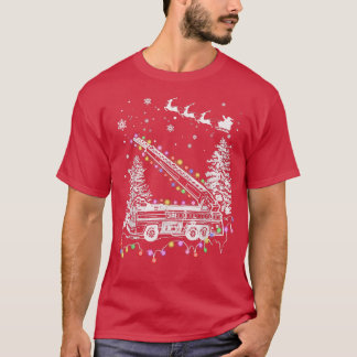 Vuurbrandweerwagen met wielrennen Vuurtegengruchte T-shirt