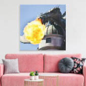 Vuurbrekend trekkenbeeld canvas afdruk (Insitu (Woonkamer))